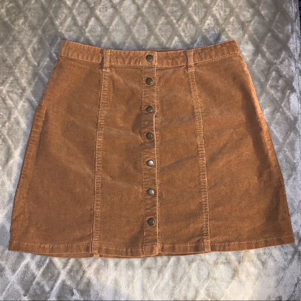 Suede brown skirt